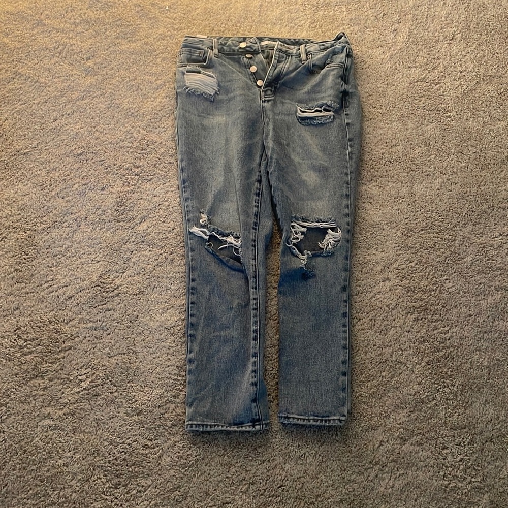 Pacsun women’s ripped mom jeans full leg length